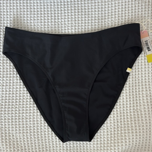 NWT Summersalt Black The High Leg Mid Rise Bikini Bottom Size 12 - Picture 3 of 7